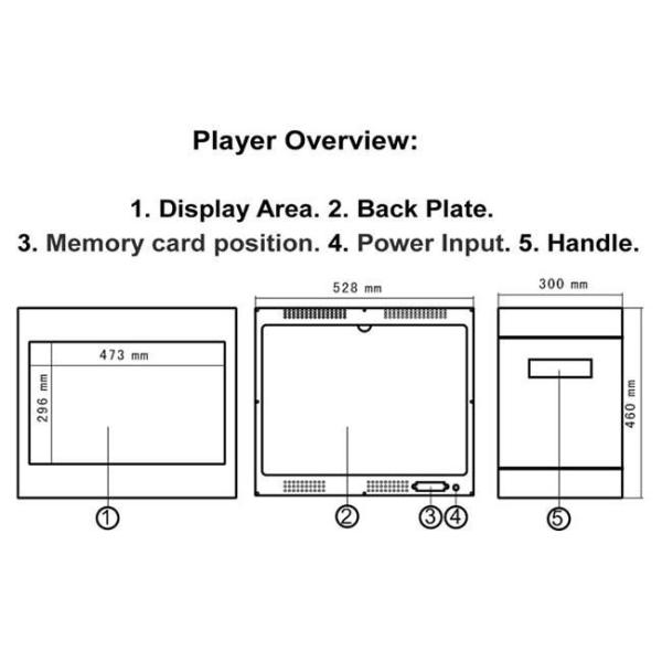 21.5 Inch Transparent LCD Display Flush Mount See Through Lcd Panel
