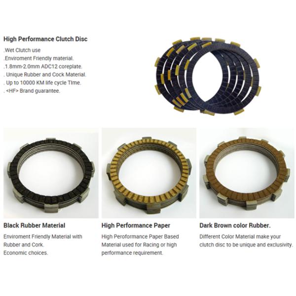 WY125 125cc CG125 Spare Parts Clutch Friction Discs 5 Pcs High Efficient 