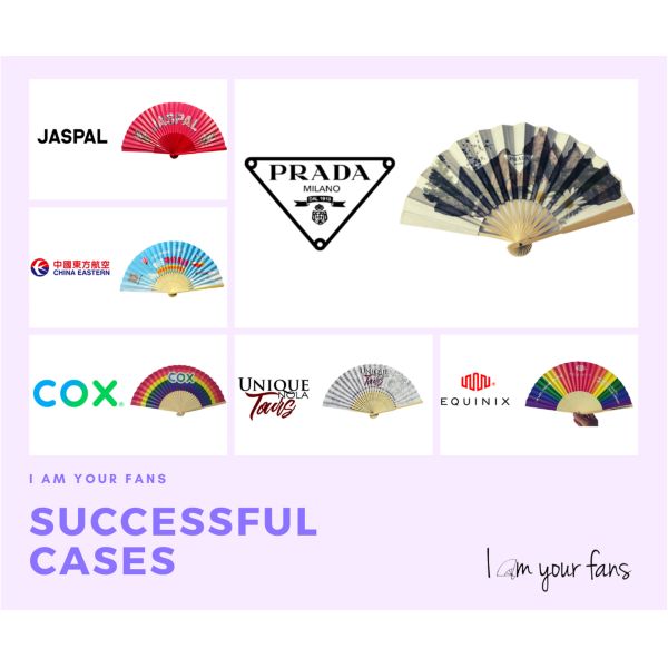 Wholesale Custom Design Printed 13 Inch Large Folding Hand Fan for Events Custom Fan Promotion Handheld Folding Bamboo Rib Fan