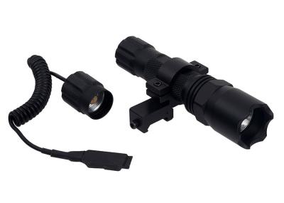 5.9 Inch Tactical LED Flashlight With Angled Offset Ring Mount For Picatinny Or Weaver Rail