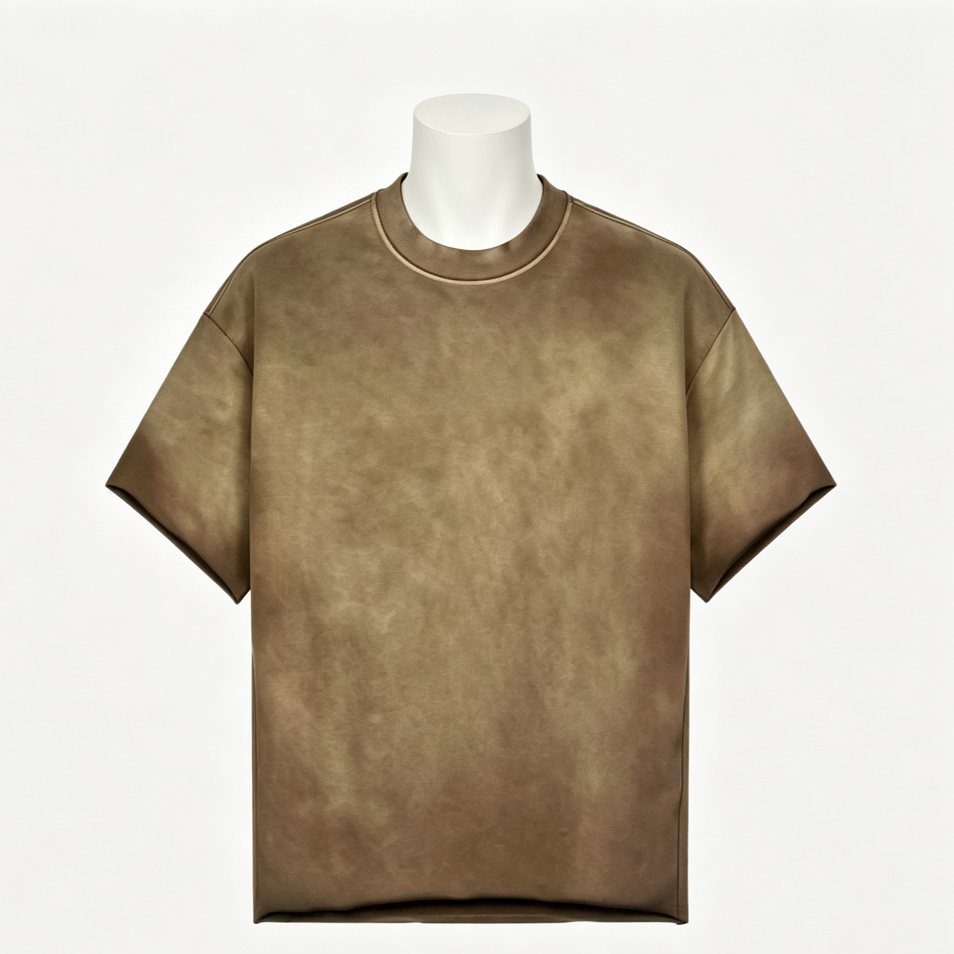 96% Cotton Vintage Washed Tee Slim Fit Crew Neck Short Sleeve T Shirt Solid