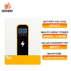 Single Phase 48V 8.5kw 11kw Off Grid Hybrid Solar Inverter Pure Sine Wave High PV Input Voltage