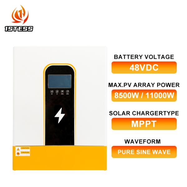 8.5KW 11kw 48V Hybrid Solar Inverter Off Grid Pure Sine Wave Single Phase Solar Inverter with Dual MPPT Parallel Function