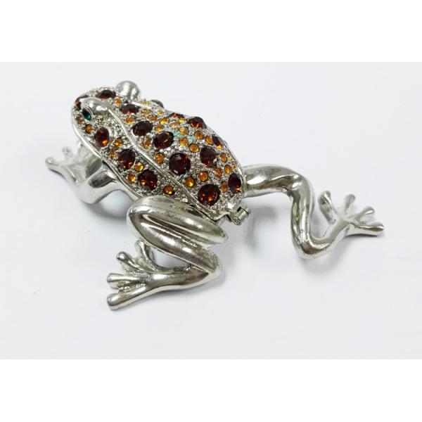 New Metal alloyed crystal Frog Jewelry trinket box Box for Jewerly gift set