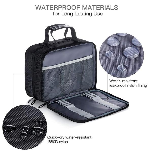 4 Compartments Bathroom Hanging Travel Organizer Bag Compact