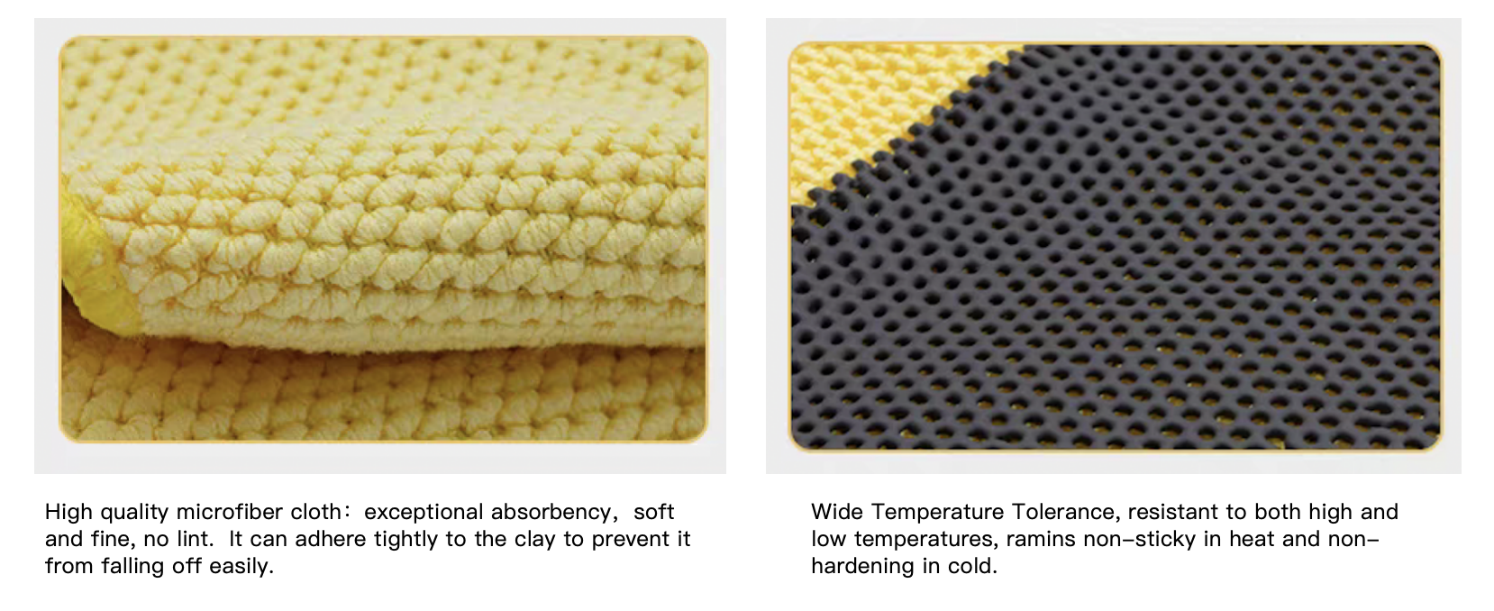 Yellow Microfiber Car Detailing Magic Clay Towel And Cloth Non Scratch