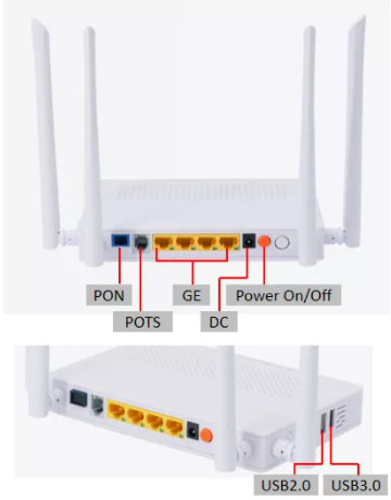 4GE антенны AC WIFI GPON ONU 2USB 5dBi 4 удваивают модем Ftth диапазона