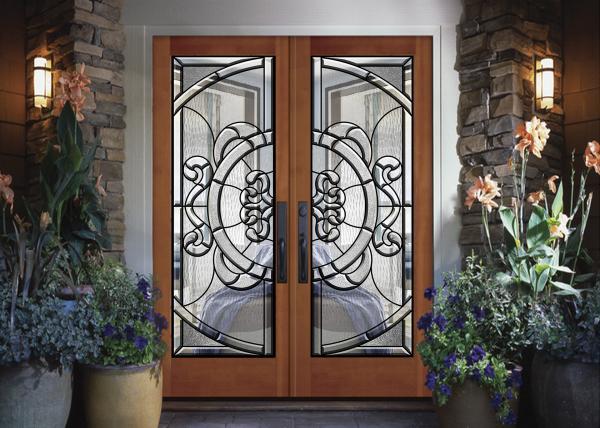 Removable Theft Proof Decorative Panel Glass Brass / Nickel / Patina Caming