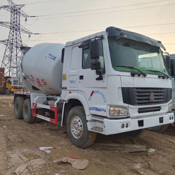 HOWO 380 Used Concrete Mixer Truck 6x4 With Hydraulic Tilting Drum