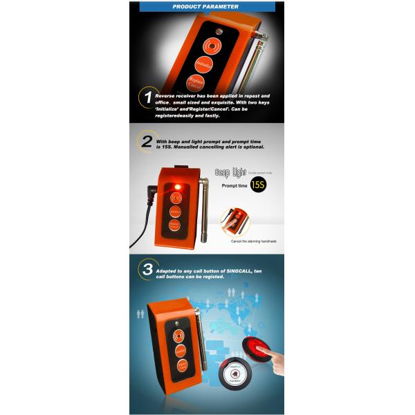 Семейный беспроводный сверхдолгий прием дистанции аварийный тревожный звонок с супер тонкой кнопкой вызова