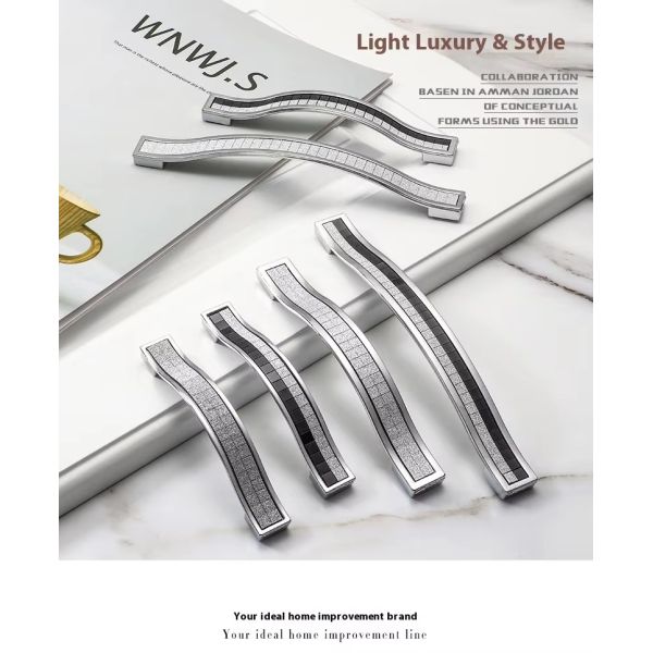 Wholesale Zinc Alloy Furniture Handle Easy Install for Cupboard Closet Drawer & Door-for Bedroom Wardrobes Dressers & Cabinets