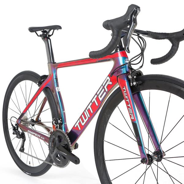 Long Lasting Carbon Fiber Touring Bike Holographic Colour Frame For Adults