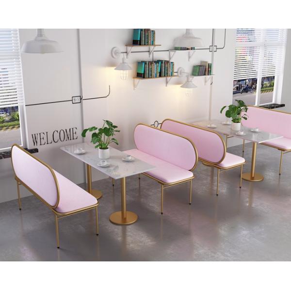 Commercial Restaurant Booth Bench ,  Fabric And Steel Two Seater Bench
