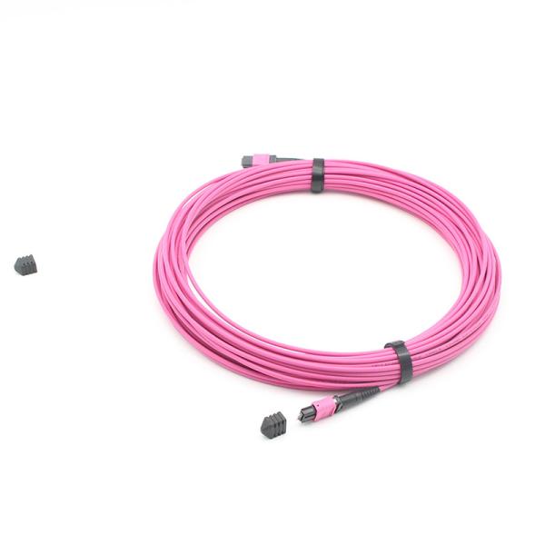 Femelle de 12 fibres MTP aux mètres faits sur commande de corde de correction de la femelle OM4 3.0mm LSZH MTP de MTP