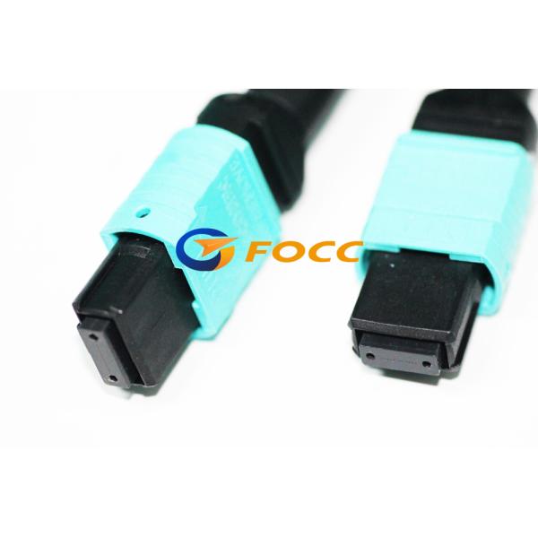 Aqua Multi Fibers 24 Cores MTP/MPO Fiber Breakout Cable Female to Female