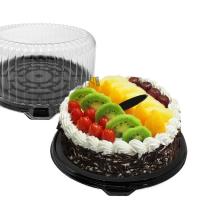 食品グレード 10 インチ 片置チーズケーキ コンテナ 蓋にスナップ