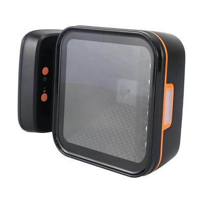 CMOS 2D Barcode Reader Handsfree Table Top Barcode Scanner Black With USB Interface