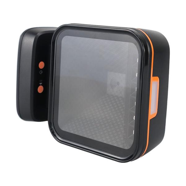 CMOS 2D Barcode Reader Handsfree Table Top Barcode Scanner Black With USB Interface