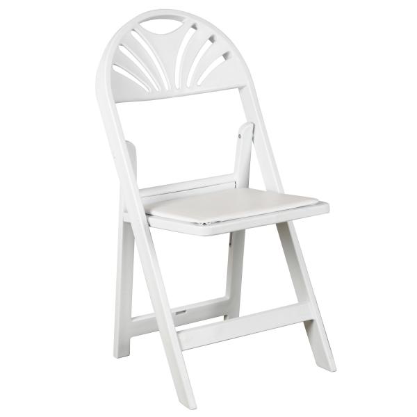 Foldable White Resin Metal Plastic Garden Chair for Event and Weddings Rental at Hotel