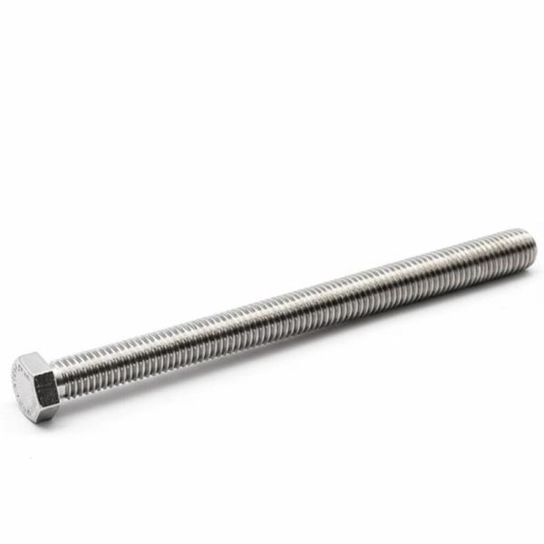 M8 × 300 mm Hexagon Flange Long Bolts de acero inoxidable personalizado de media rosca