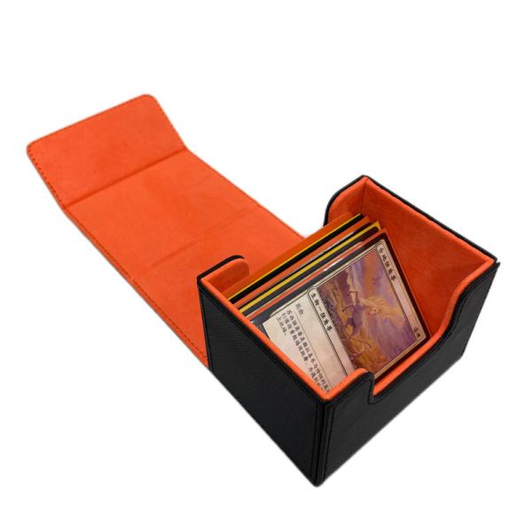 PU de chargement latéral de boîte de plate-forme en cuir magique de 100+ Pokemon avec la couleur orange