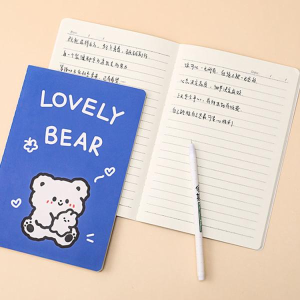 Kawaii dessin animé Petit ours Cahier A5 Taille pas d'adhésif Parfait pour les amateurs de papeterie