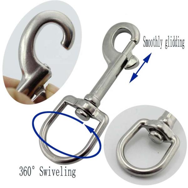 Полированная нержавеющая сталь лодочная цепь вращающийся глаз пружинный локоть 73 мм для тяжелой промышленности