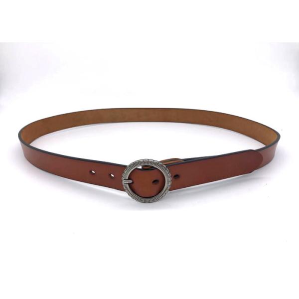 O Ring Pin Buckle 28mm Women's Fashion Leather Belts
