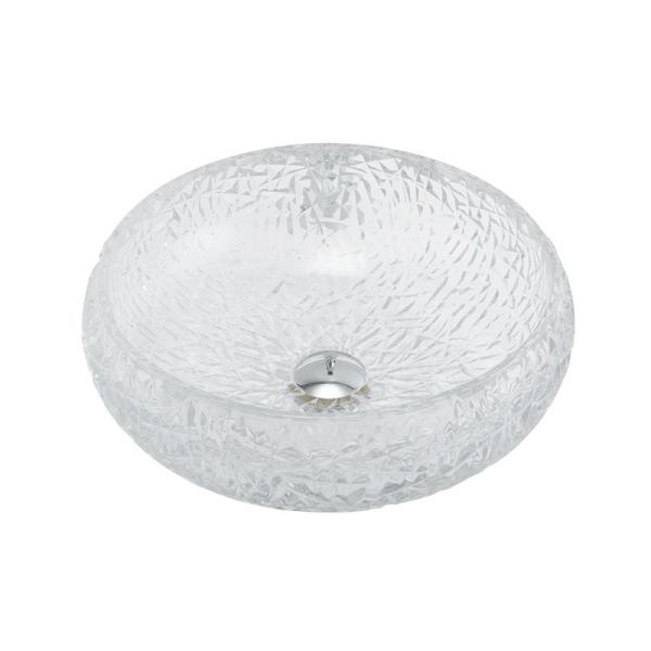 Ball Shape Round Bowl Bathroom Sink Vessel 170mm Crystal Clear Countertop Mounted