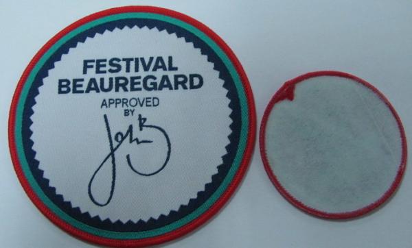 Custom Woven Patch With Embroidery Merrow Border For Hats/Garment