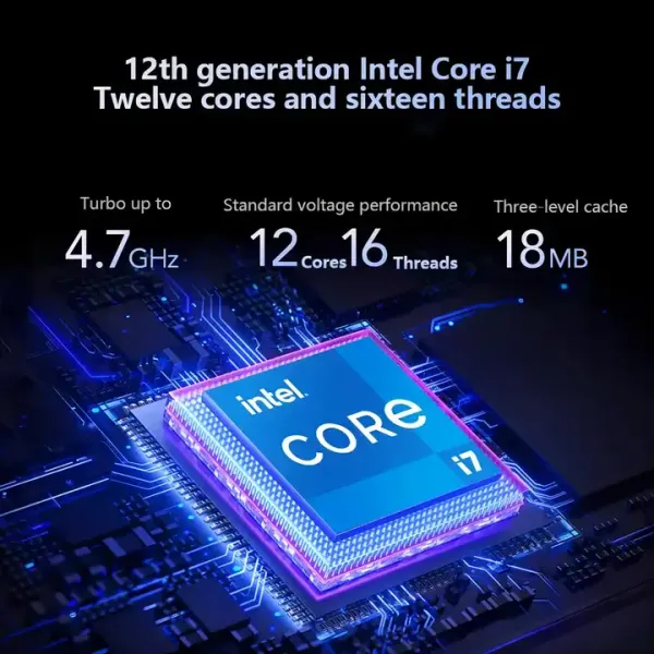 16inch Full HD Gaming Laptop with Intel Core I7 1260P and MX550 4GB Graphics Notebook Computer