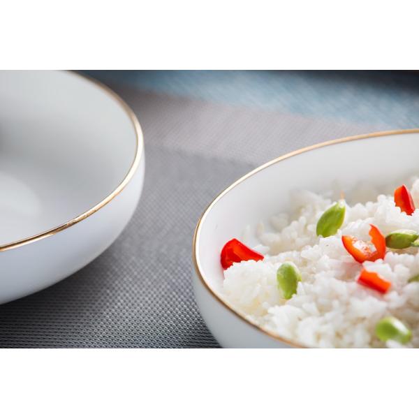 24K Gold Rimmed Ivory White Porcelain Plates For Wedding Party