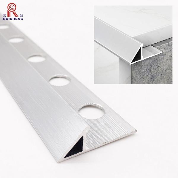 Silver Triangle Aluminum Tile Trim 3m Length Corrosion Resistance