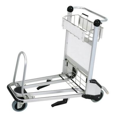 Customized Metal Airport Luggage Trolley Ground Passenger Baggage Airport Trolley 3 Wheel Cart