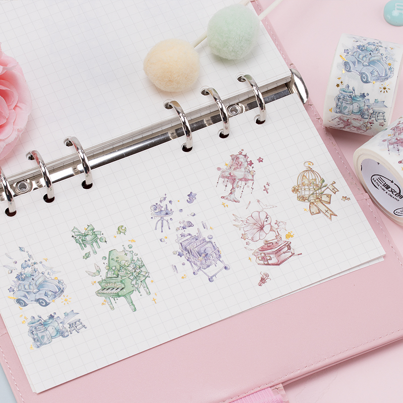 стикеры ленты Washi сусального золота 15mm для Scrapbook