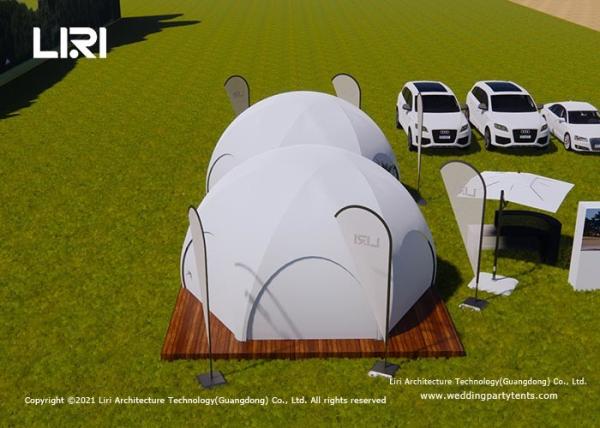 Double Layers 190T polyester Hexadome Tent Combines Open And Closed Forms