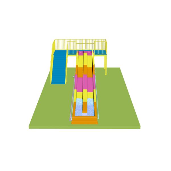 Детские радужные водные горки для аквапарка из стекловолокна