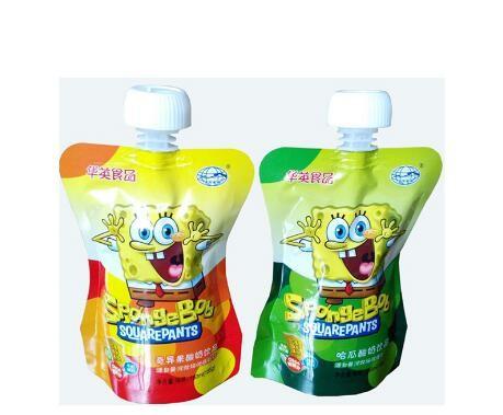 Custom Printing Stand Up 500Ml Reusable Plastic Spout Bag for Jucie Packing