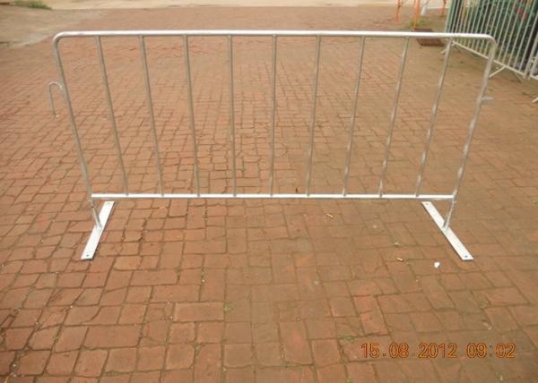 Portable Crowd Control Barriers , Galvanized Steel Bike Rack Barricade