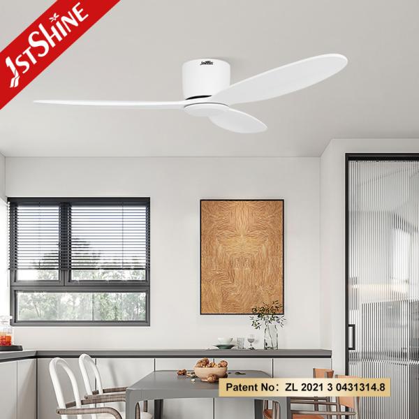 Simplicidade 3 lâminas de madeira sólida App controle ventilador de teto com 35W de cobre puro DC motor