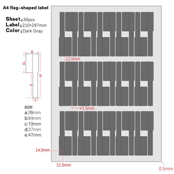Custom A4 Cable Label Stickers for Industrial Use