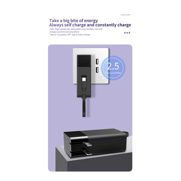 22.5W Output 3 In 1 Quick Charger Power Bank Micro USB Safety With Over Discharging Protection