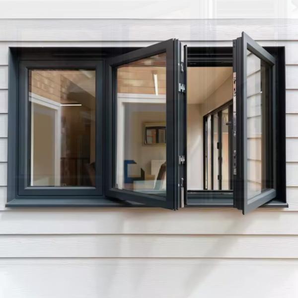 New Design Aluminum Casement swing Window With Tempered Glass