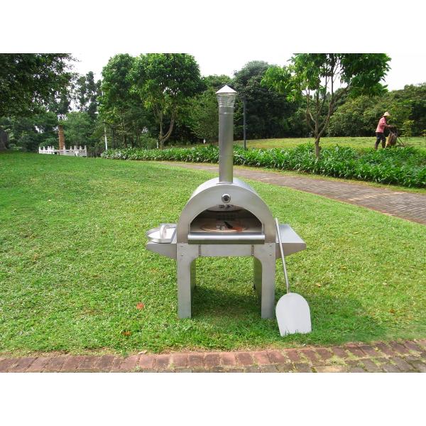 30mm thick Outdoor Stainless Steel Wood Fired Pizza Oven 430 840mm