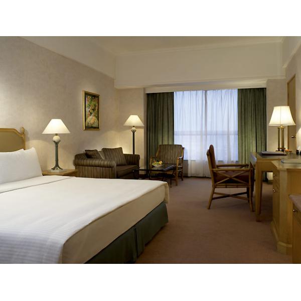 Rubber Wood King Size Hotel Bedroom Furniture Sets / 5 Star Hotel Furniture