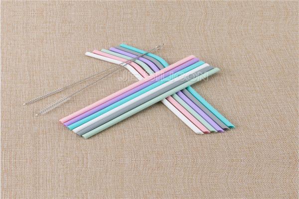 Portable Folding Collapsible Silicone Straw -50~250℃ Work Temperature For Kids