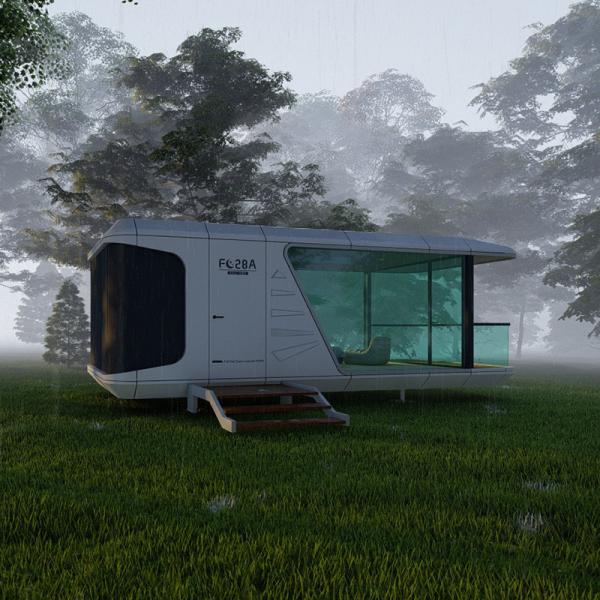 Comfortable Luxury Commercial Galvanized Steel Capsule House With Kitchen Smart Micro Capsule Residential