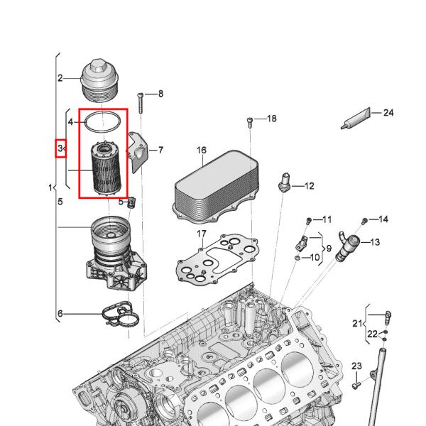 For Bentley New Cont.Convertible New Flying Spur 2019-2026 Oil Filter OEM 06M198405F
