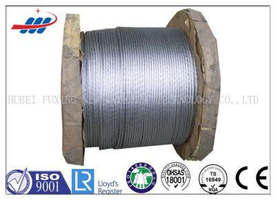 Hot Dipped Galvanized Steel Strand For Guy / Ground Wires , Stranded Steel Cable
