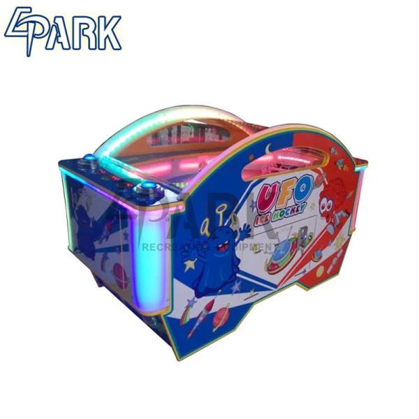 Amusement park indoor playground kids ufo hockey table ice hockey coin operated machine